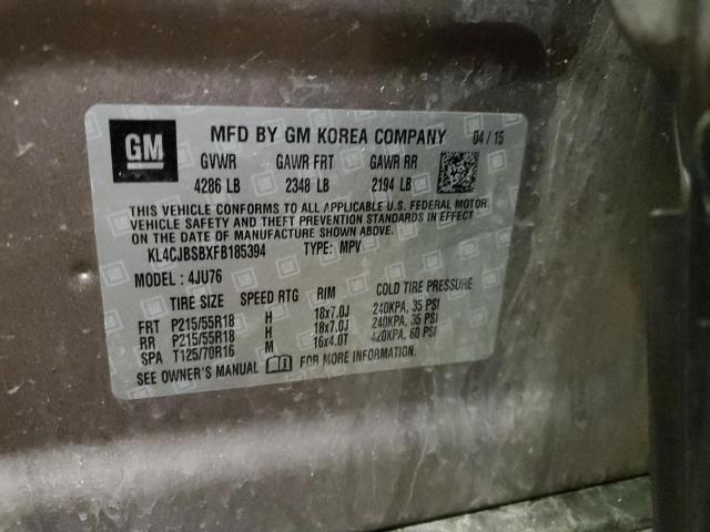 2015 BUICK ENCORE CON - KL4CJBSBXFB185394