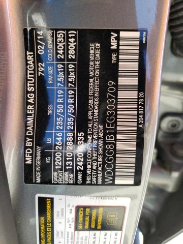 WDCGG8JB1EG303709 Mercedes-Benz Glk 350 4matic