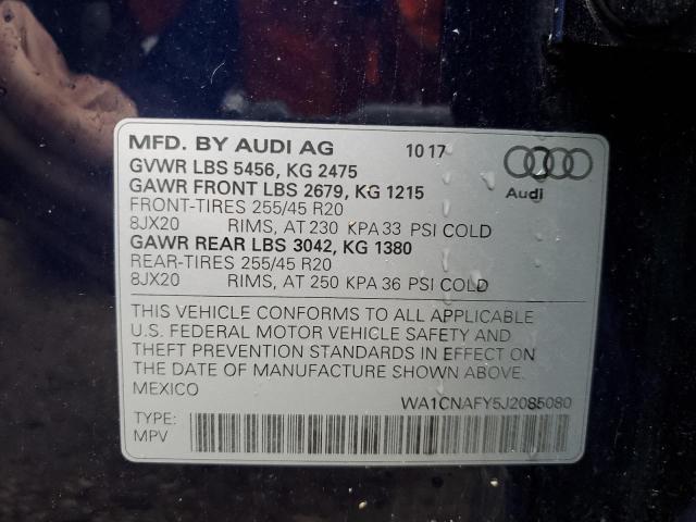 2018 AUDI Q5 PRESTIG - WA1CNAFY5J2085080