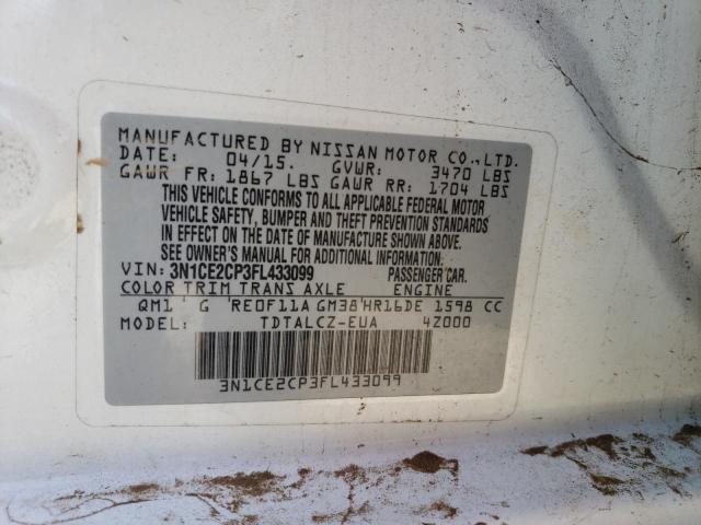 3N1CE2CP3FL433099 Nissan Versa Note S