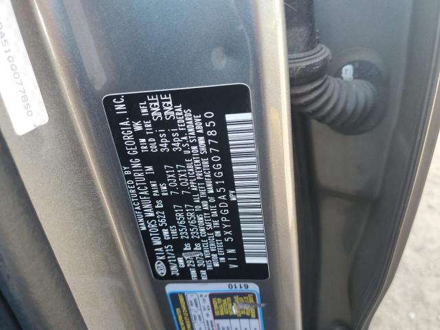 5XYPGDA51GG077850 KIA SORENTO LX