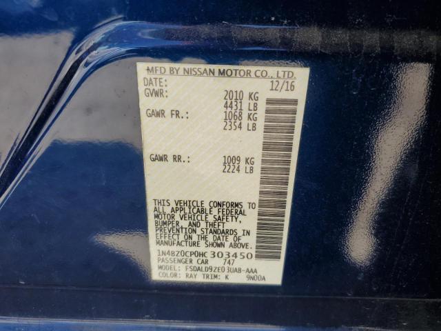 1N4BZ0CP0HC303450 Nissan LEAF S