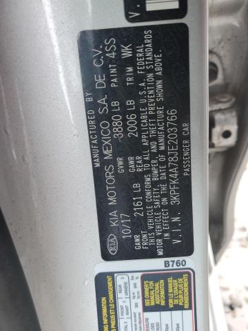 3KPFK4A78JE203766 KIA FORTE LX