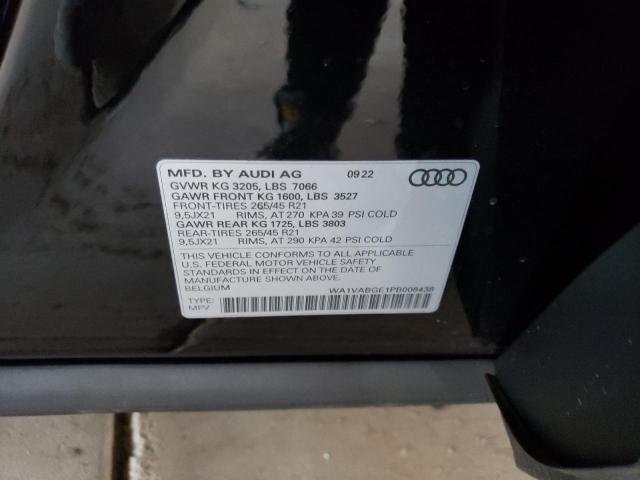 2023 AUDI E-TRON CHR WA1VABGE1PB008438