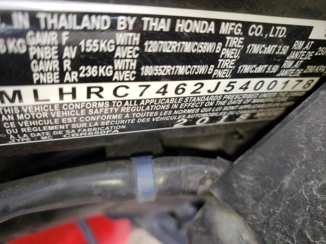 2018 HONDA CBR500 RA MLHRC7462J5400178