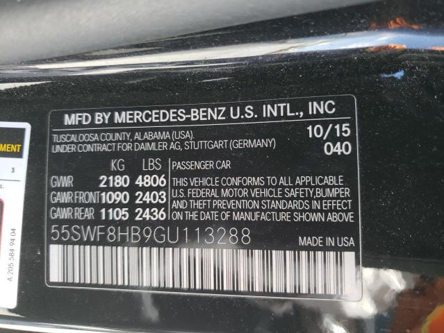 55SWF8HB9GU113288 Mercedes-Benz C 63 AMG-S