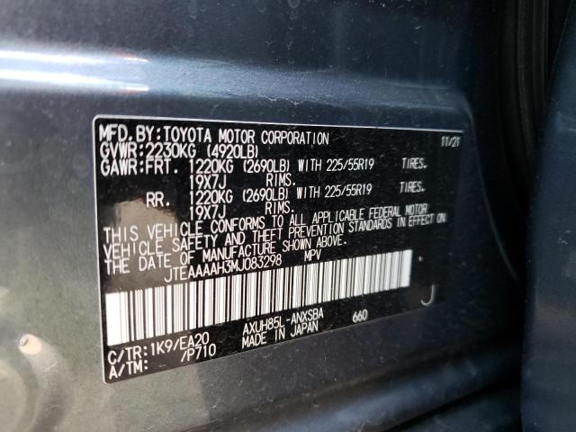 2021 TOYOTA VENZA JTEAAAAH3MJ083298