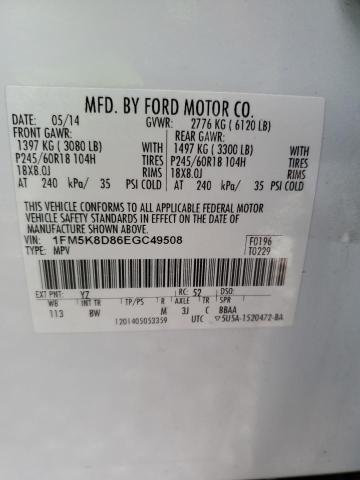 1FM5K8D86EGC49508 Ford EXPLORER XLT