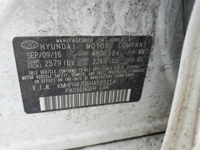 2017 HYUNDAI AZERA LIMI - KMHFH4JG6HA583214