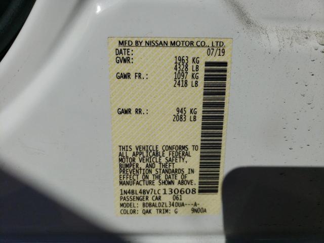 1N4BL4BV7LC130608 Nissan ALTIMA S