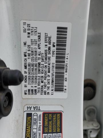 2015 HONDA CRV 5J6RM4H78FL075910