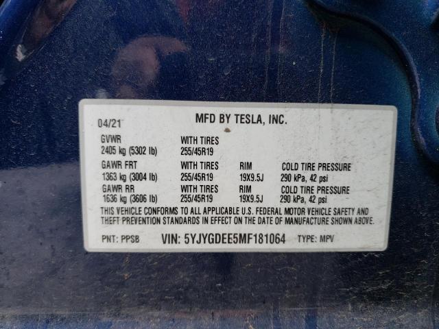 5YJYGDEE5MF181064 Tesla Model Y