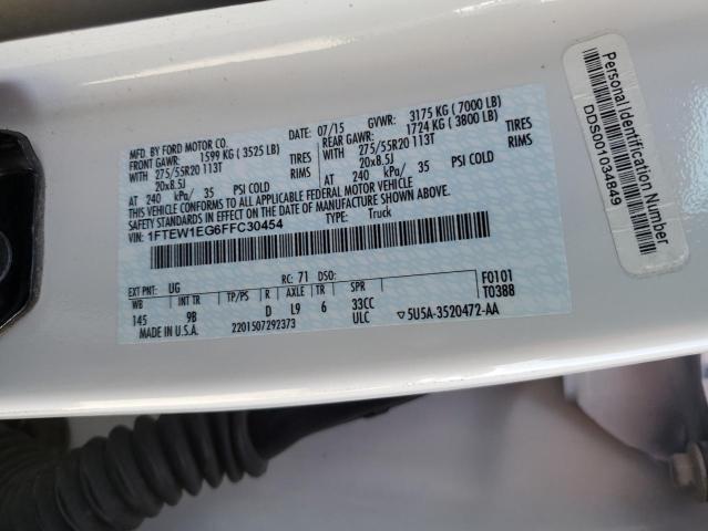 1FTEW1EG6FFC30454 Ford F150 Supercrew