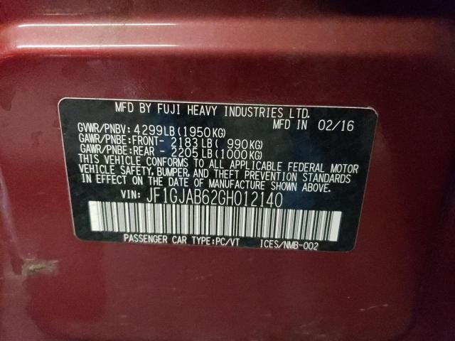 JF1GJAB62GH012140 Subaru Impreza Premium
