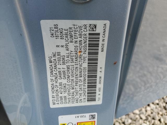 2HGFE1F95NH301035 Honda Civic Touring