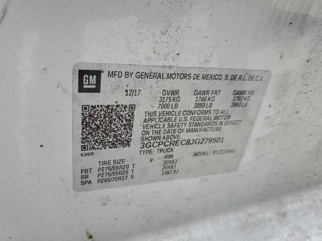 2018 CHEVROLET SLVRD 1500 3GCPCREC8JG279501