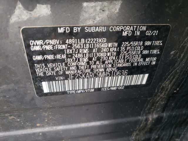JF2SKARC9MH510636 Subaru Forester Sport
