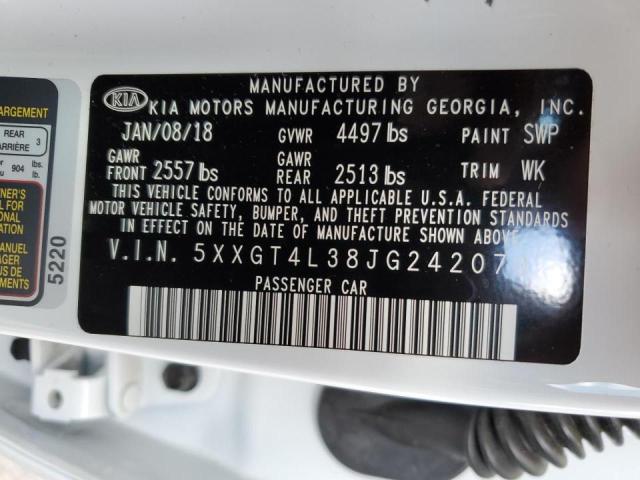 5XXGT4L38JG242070 KIA Optima Lx