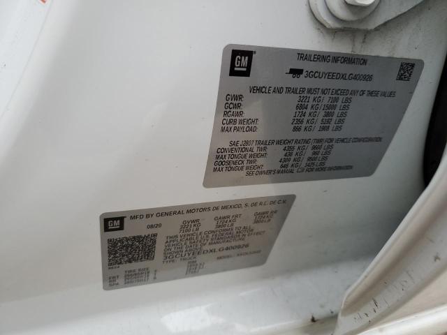 2020 CHEVROLET SLVRD 1500 3GCUYEEDXLG400926