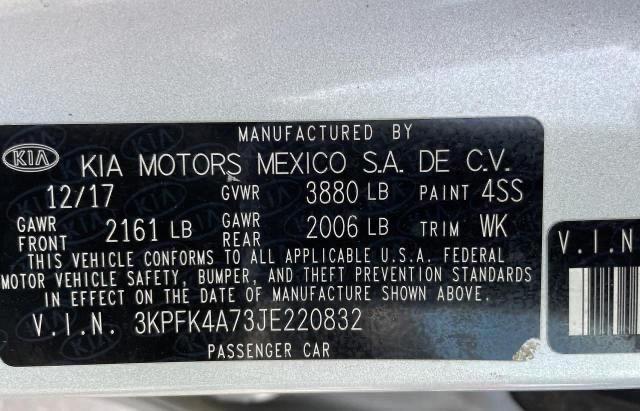 3KPFK4A73JE220832 KIA FORTE LX