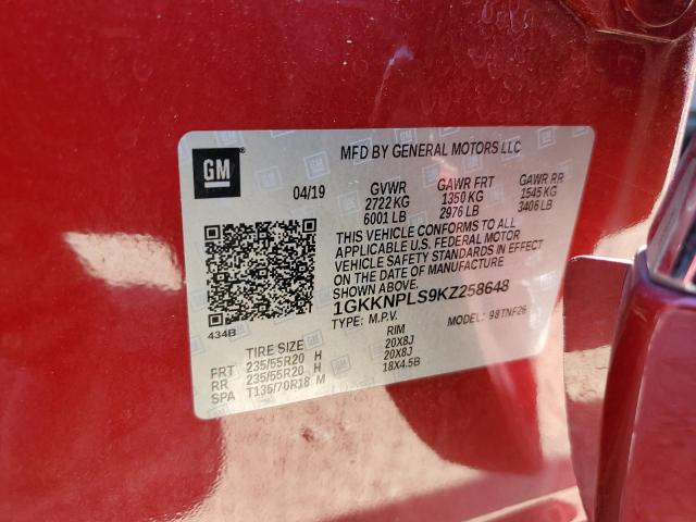1GKKNPLS9KZ258648 GMC Acadia Denali