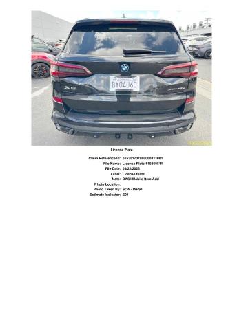 2023 BMW X5 XDRIVE4 - 5UXTA6C02P9R61289