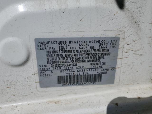 3N1CE2CP5EL411734 Nissan Versa Note S
