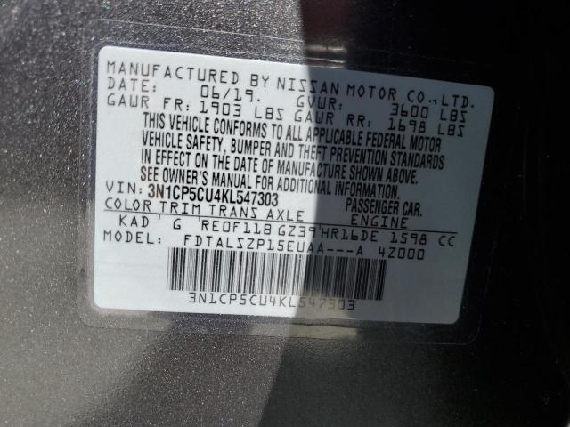 3N1CP5CU4KL547303 Nissan KICKS S