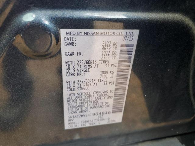 5N1AT2MV5FC904846 Nissan ROGUE S