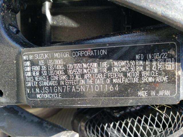 2022 SUZUKI GSX-R600 - JS1GN7FA5N7101164