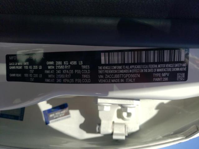 ZACCJBBT7GPD56074 Jeep Renegade Latitude