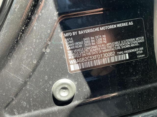 2015 BMW 650 I GRAN - WBA6B2C5XFD130082
