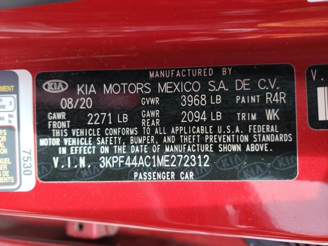 3KPF44AC1ME272312 KIA FORTE GT