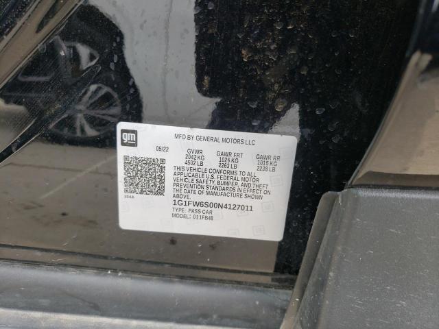 2022 CHEVROLET BOLT EV 1L - 1G1FW6S00N4127011