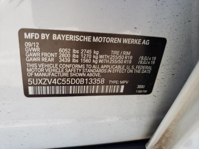 VIN 5UXZV4C55D0B13358 2013 BMW X5, Xdrive35I no.12