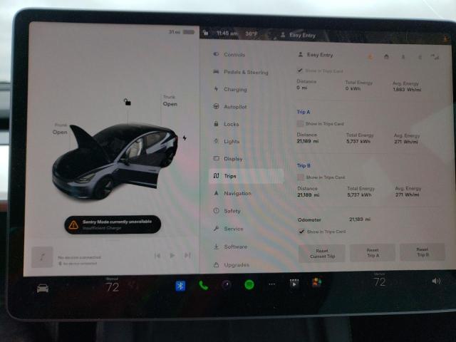 5YJ3E1EB0NF231617 Tesla MODEL 3