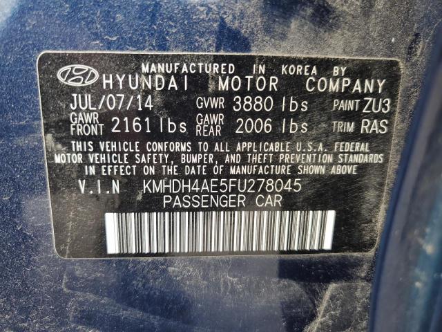 2015 HYUNDAI ELANTRA SE - KMHDH4AE5FU278045