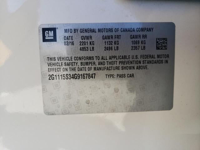 2016 CHEVROLET IMPALA LT - 2G1115S34G9167847