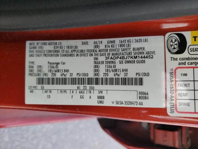 3FADP4BJ7KM144452 Ford FIESTA SE
