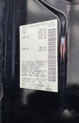 1N4AA6AP5JC397307 Nissan Maxima 3.5s