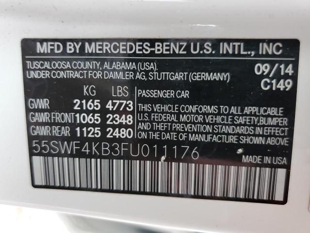 55SWF4KB3FU011176 2015 MERCEDES-BENZ C-CLASS, photo no. 12