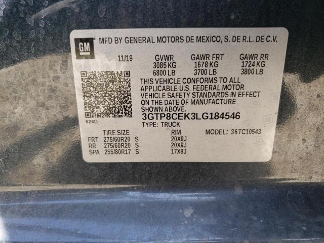 3GTP8CEK3LG184546 GMC Sierra C1500 Elevation