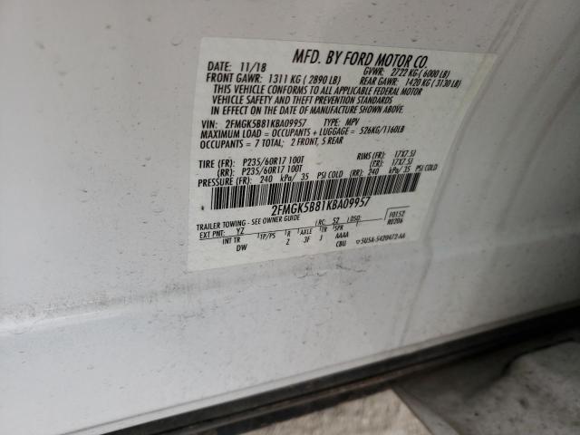 2019 FORD FLEX SE - 2FMGK5B81KBA09957
