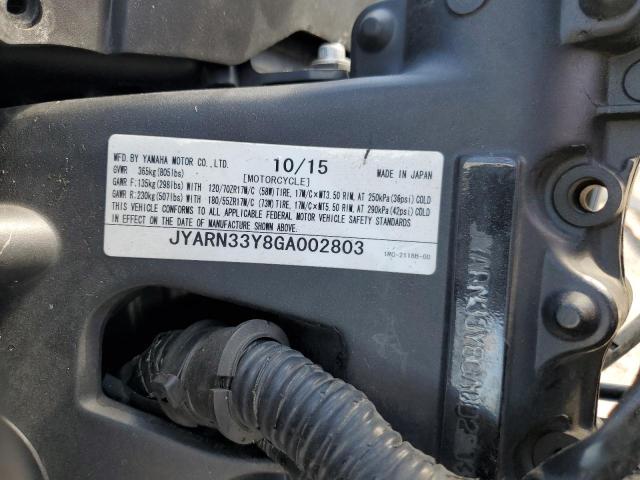 2016 YAMAHA FZ09 C JYARN33Y8GA002803