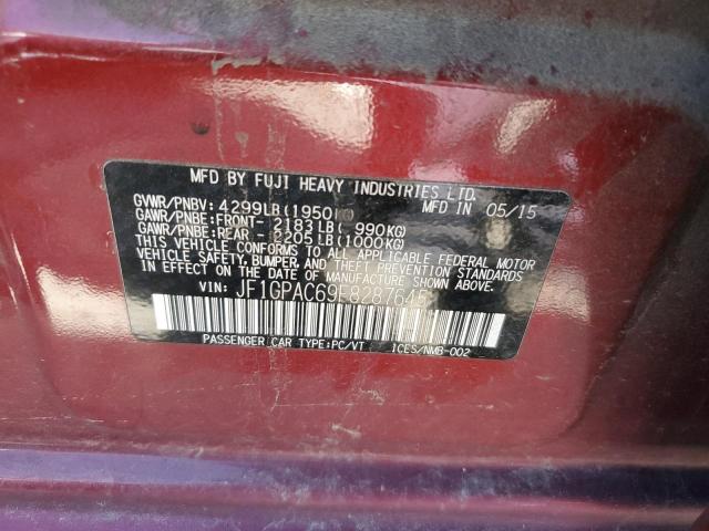 JF1GPAC69F8287645 Subaru Impreza Premium