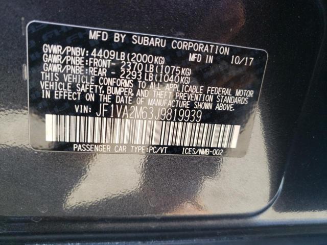 JF1VA2M63J9819939 Subaru Wrx Sti