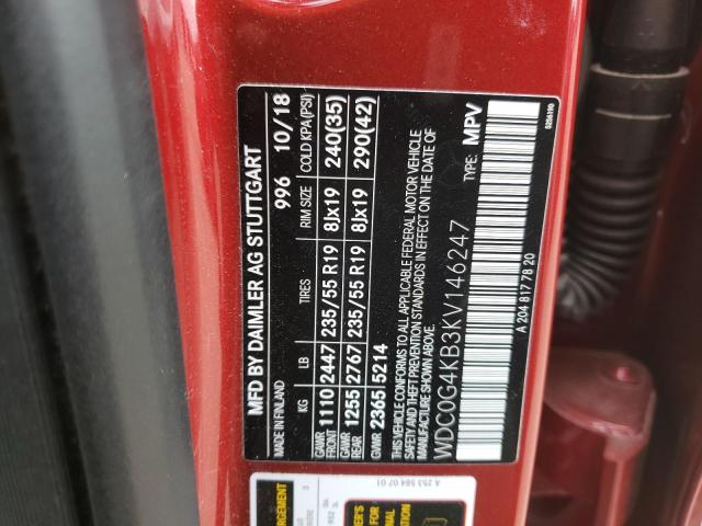 2019 MERCEDES-BENZ GLC 300 4M - WDC0G4KB3KV146247