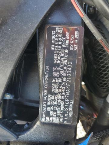 2014 SUZUKI GSX-R750 - JS1GR7MA4E2100432