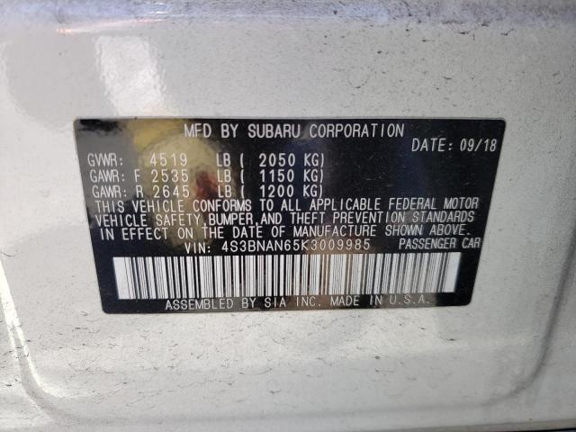 4S3BNAN65K3009985 Subaru Legacy 2.5i Limited