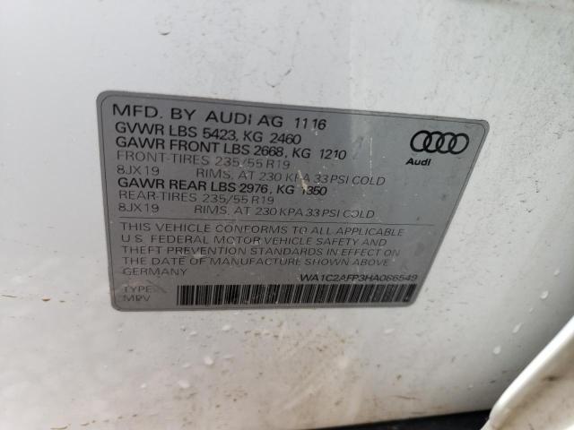 VIN WA1C2AFP3HA086549 2017 Audi Q5, Premium no.12